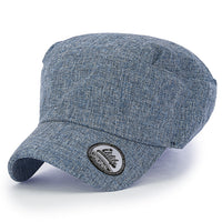 ililily Mixed Color Military Army Hat Casual Front Tuck Cotton Cadet Cap