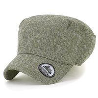 ililily Mixed Color Military Army Hat Casual Front Tuck Cotton Cadet Cap