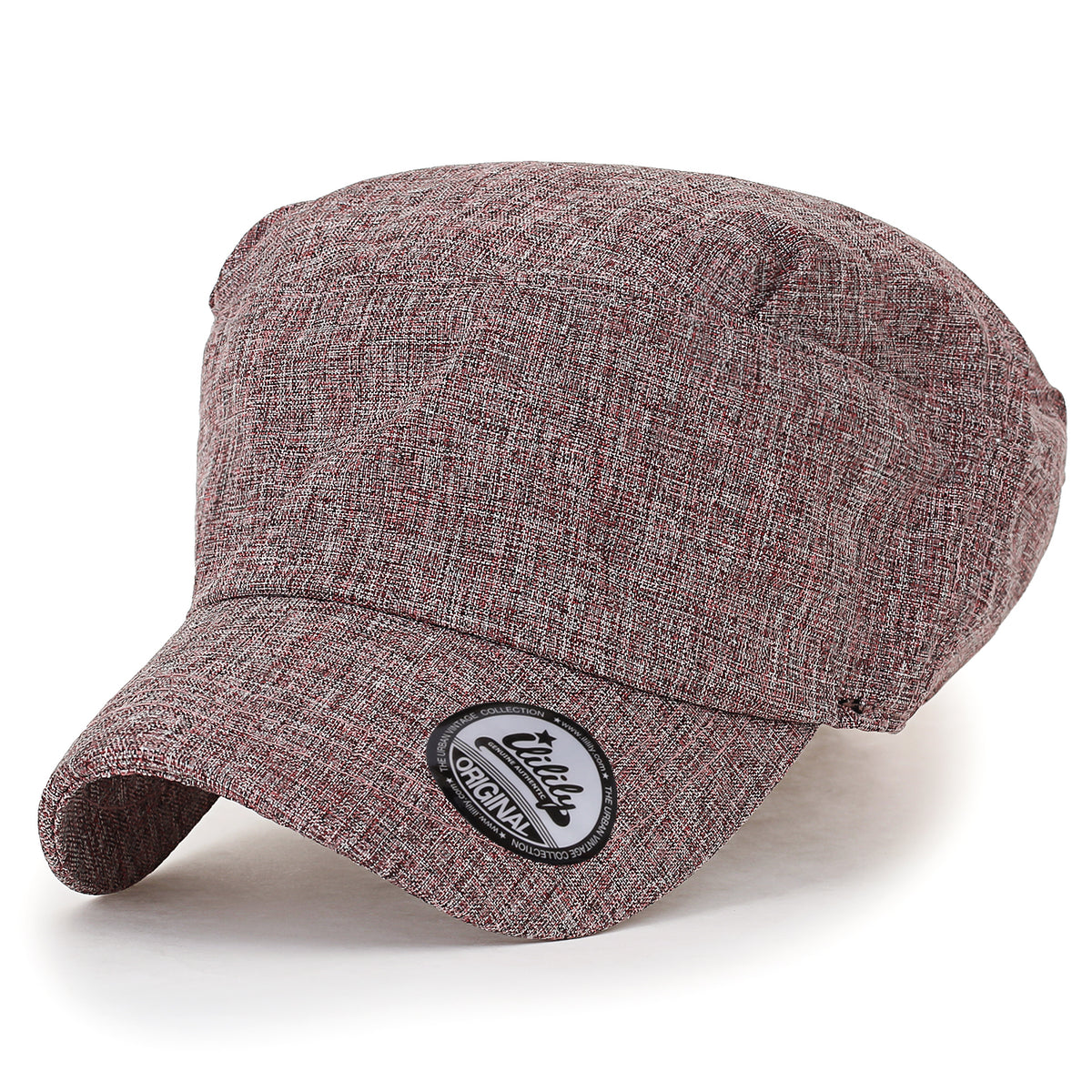 ililily Mixed Color Military Army Hat Casual Front Tuck Cotton Cadet Cap
