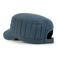 ililily Grayish Color Padded Crown Military Army Hat Soft Casual Cadet Cap