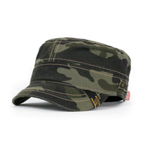 ililily Camouflage Military Cadet Cap Vintage Army Style Hat with Adjustable Strap
