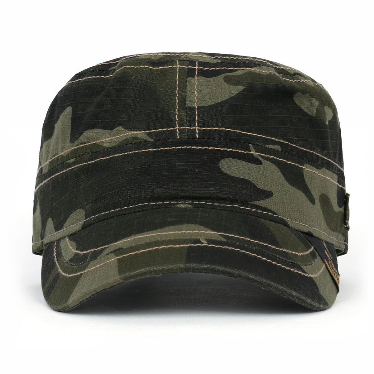 ililily Camouflage Military Cadet Cap Vintage Army Style Hat with Adjustable Strap