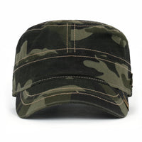 ililily Camouflage Military Cadet Cap Vintage Army Style Hat with Adjustable Strap