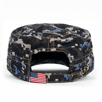 ililily Camouflage Military Cadet Cap Vintage Army Style Hat with Adjustable Strap