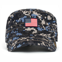 ililily Camouflage Military Cadet Cap Vintage Army Style Hat with Adjustable Strap