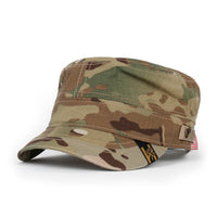 ililily Camouflage Military Cadet Cap Vintage Army Style Hat with Adjustable Strap