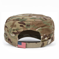 ililily Camouflage Military Cadet Cap Vintage Army Style Hat with Adjustable Strap