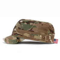ililily Camouflage Military Cadet Cap Vintage Army Style Hat with Adjustable Strap