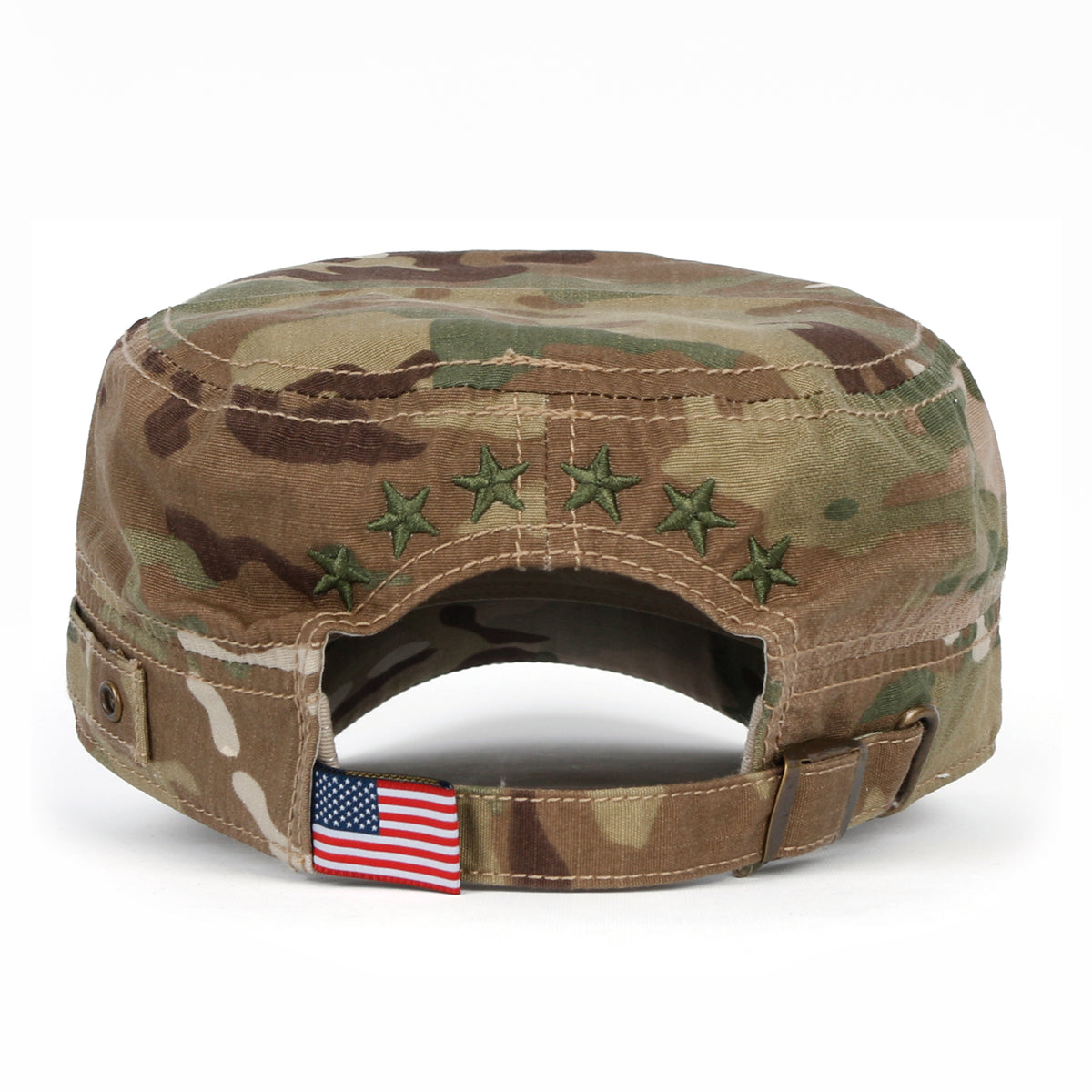 ililily Camouflage Military Cadet Cap Vintage Army Style Hat with Adjustable Strap