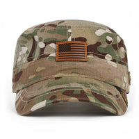 ililily Camouflage Military Cadet Cap Vintage Army Style Hat with Adjustable Strap