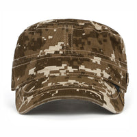 ililily Camouflage Military Cadet Cap Vintage Army Style Hat with Adjustable Strap