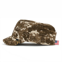 ililily Camouflage Military Cadet Cap Vintage Army Style Hat with Adjustable Strap