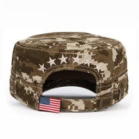 ililily Camouflage Military Cadet Cap Vintage Army Style Hat with Adjustable Strap