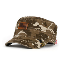 ililily Camouflage Military Cadet Cap Vintage Army Style Hat with Adjustable Strap