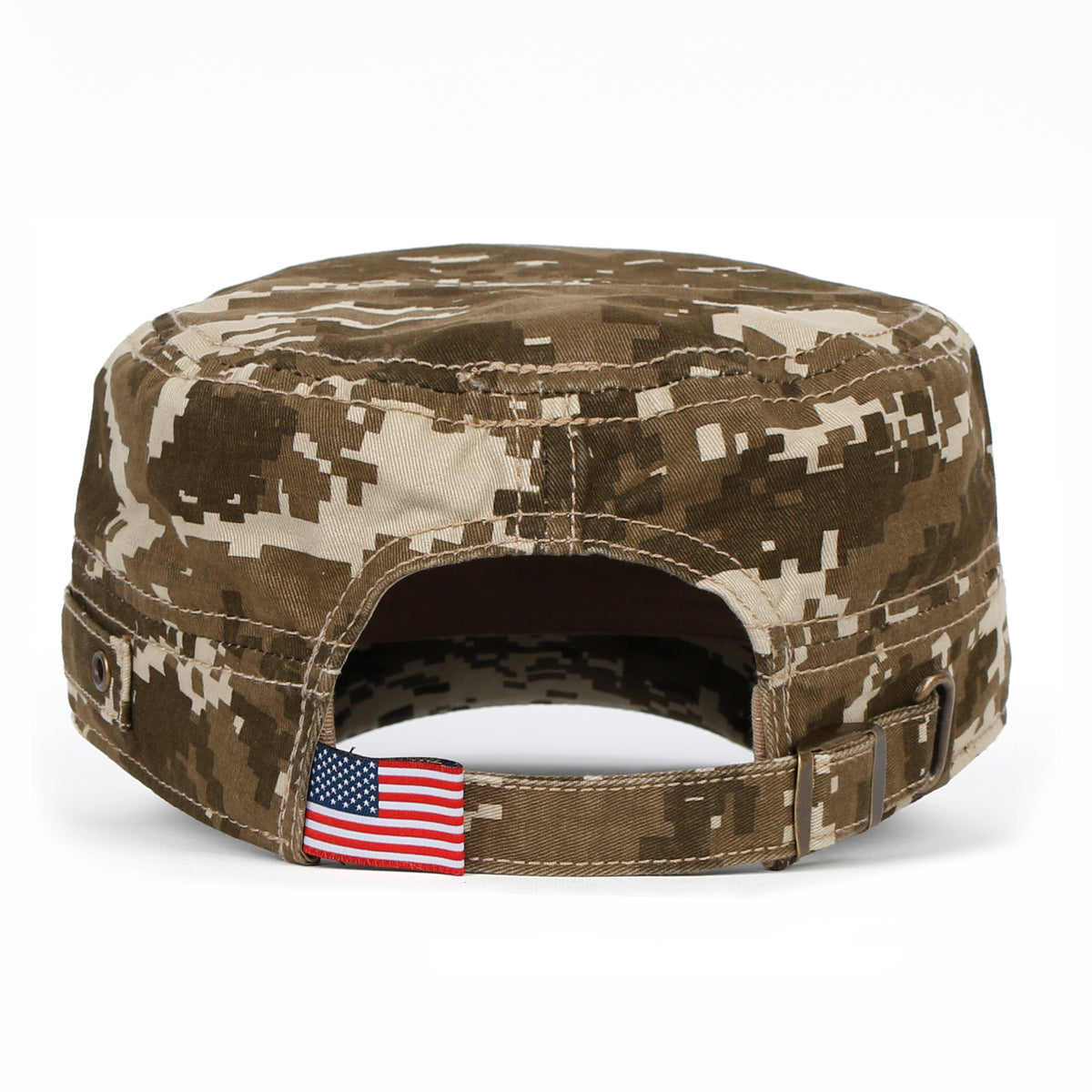 ililily Camouflage Military Cadet Cap Vintage Army Style Hat with Adjustable Strap