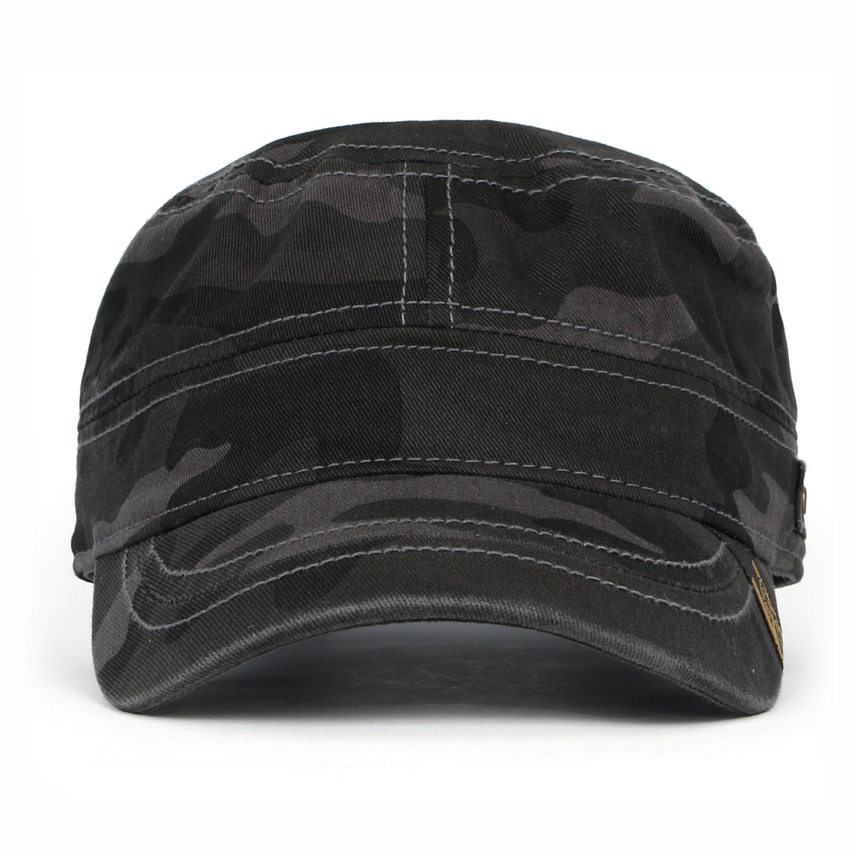 ililily Camouflage Military Cadet Cap Vintage Army Style Hat with Adjustable Strap