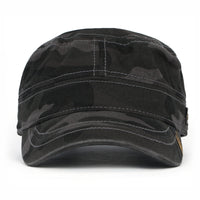 ililily Camouflage Military Cadet Cap Vintage Army Style Hat with Adjustable Strap