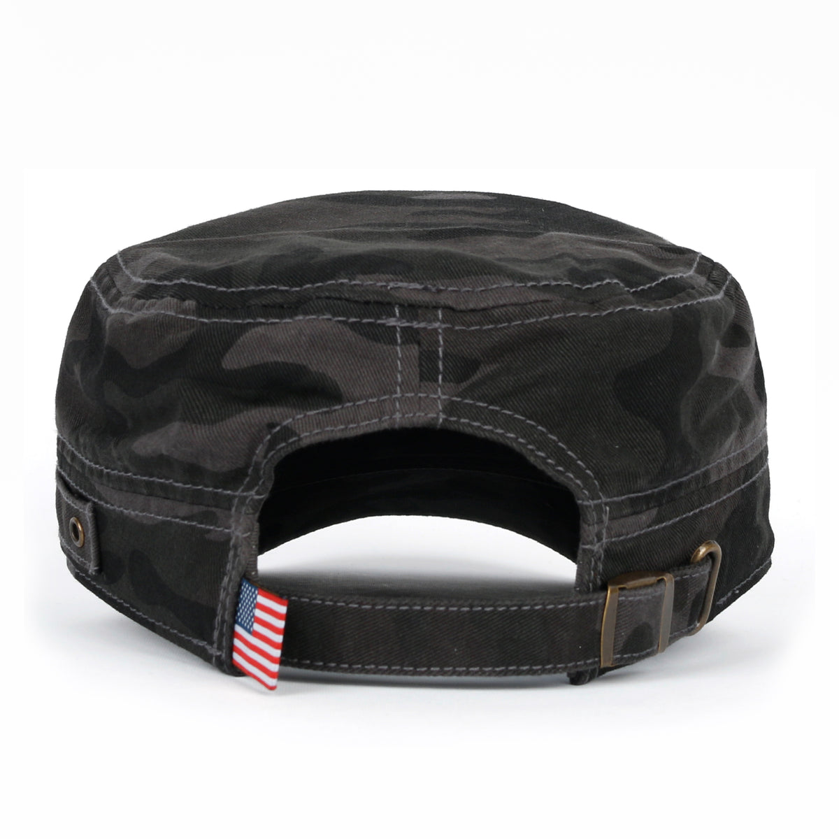 ililily Camouflage Military Cadet Cap Vintage Army Style Hat with Adjustable Strap