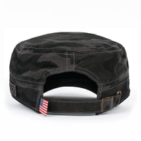 ililily Camouflage Military Cadet Cap Vintage Army Style Hat with Adjustable Strap
