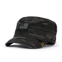 ililily Camouflage Military Cadet Cap Vintage Army Style Hat with Adjustable Strap