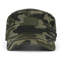 ililily Camouflage Military Cadet Cap Vintage Army Style Hat with Adjustable Strap