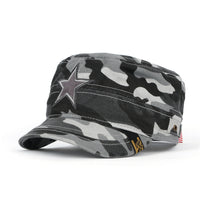 ililily Camouflage Military Cadet Cap Vintage Army Style Hat with Adjustable Strap