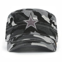 ililily Camouflage Military Cadet Cap Vintage Army Style Hat with Adjustable Strap