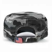 ililily Camouflage Military Cadet Cap Vintage Army Style Hat with Adjustable Strap