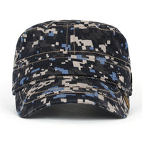 ililily Camouflage Military Cadet Cap Vintage Army Style Hat with Adjustable Strap