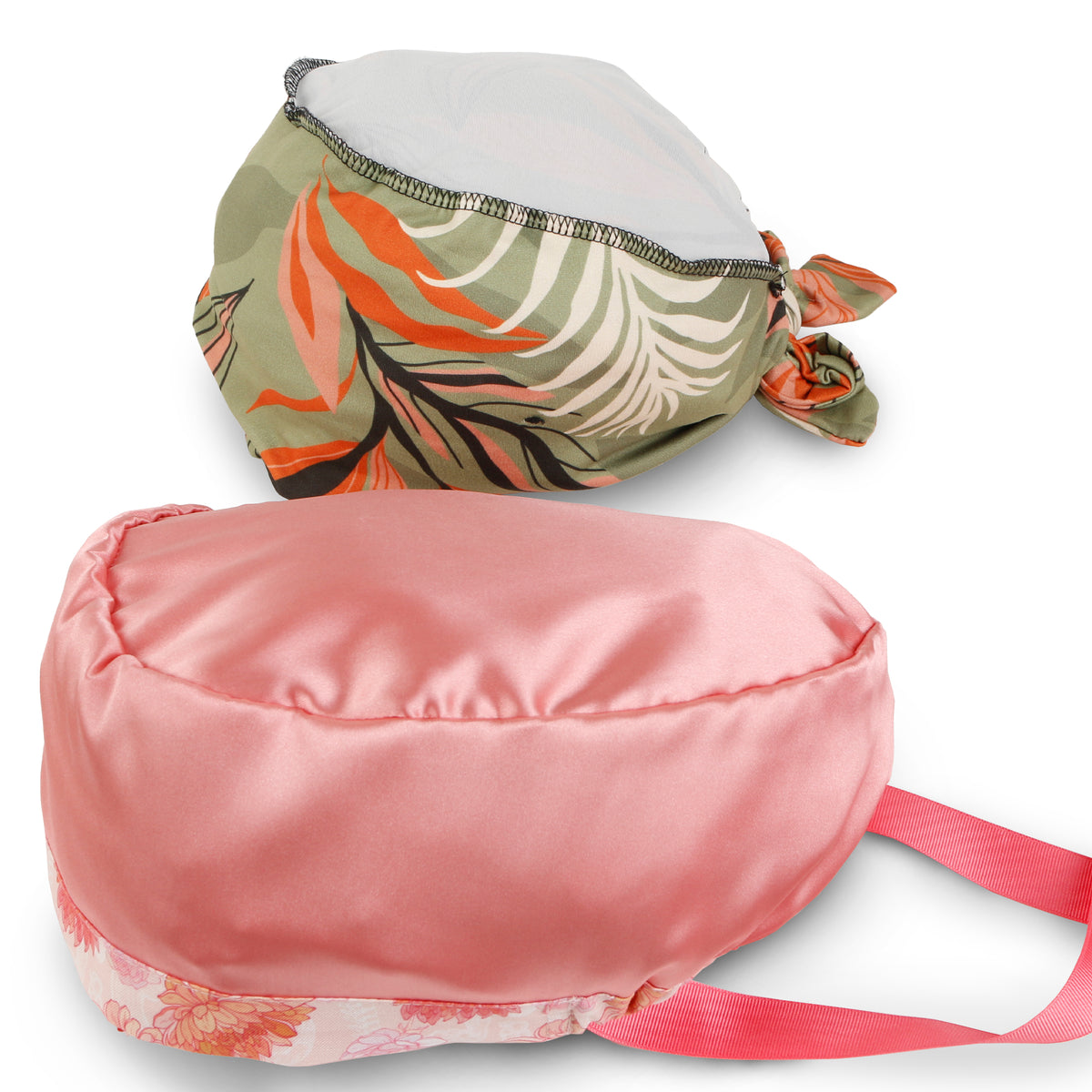 ililily Satin Lined Cute Scrub Cap with Ponytail Ribbon