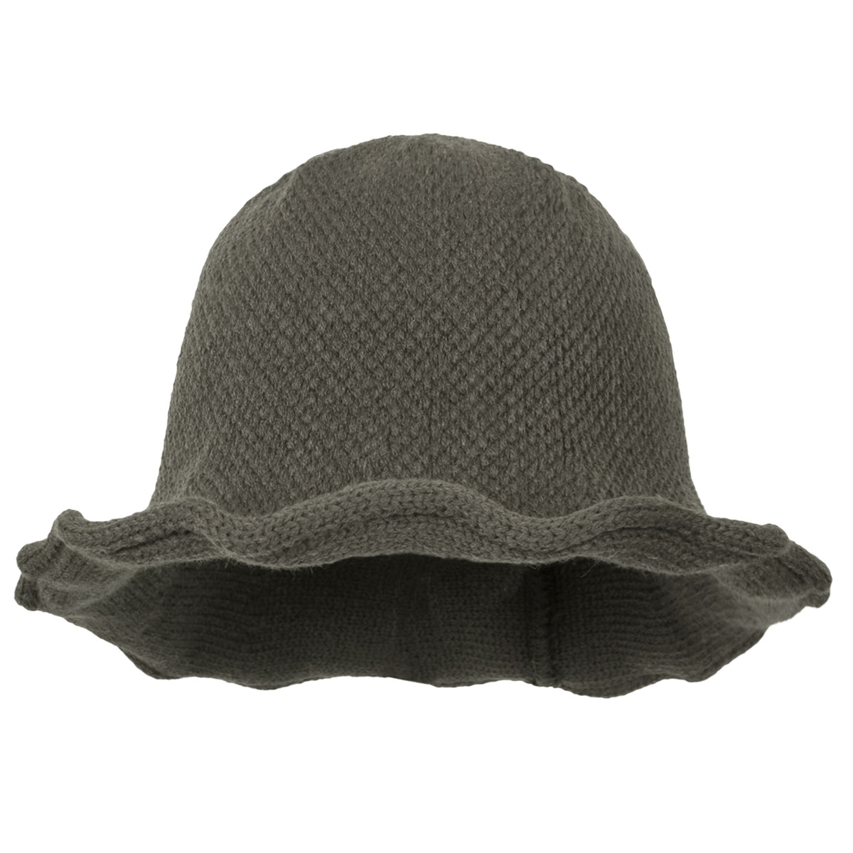 ililily Women Knitted Floppy Round Top Fedora Feminine Bucket Hat