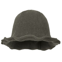 ililily Women Knitted Floppy Round Top Fedora Feminine Bucket Hat