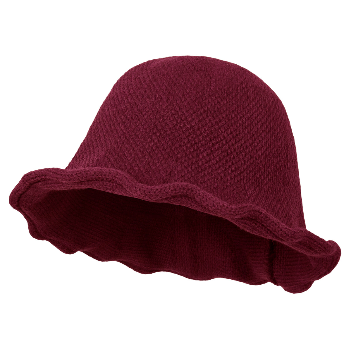 ililily Women Knitted Floppy Round Top Fedora Feminine Bucket Hat