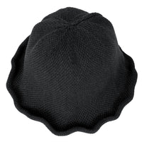 ililily Women Knitted Floppy Round Top Fedora Feminine Bucket Hat