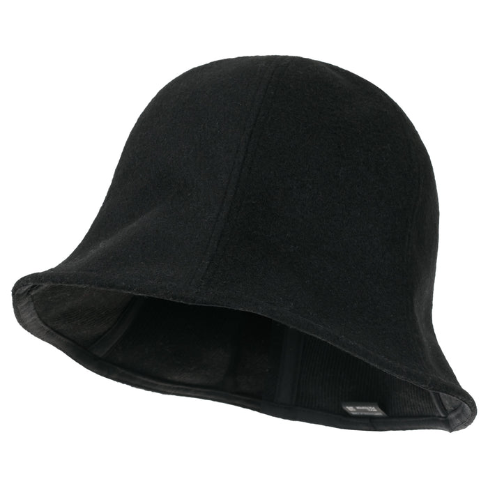 ililily Wool-Blend Solid Color Floppy Round Top Fedora Soft Bucket Hat