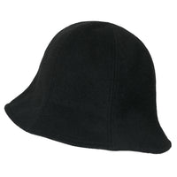 ililily Wool-Blend Solid Color Floppy Round Top Fedora Soft Bucket Hat