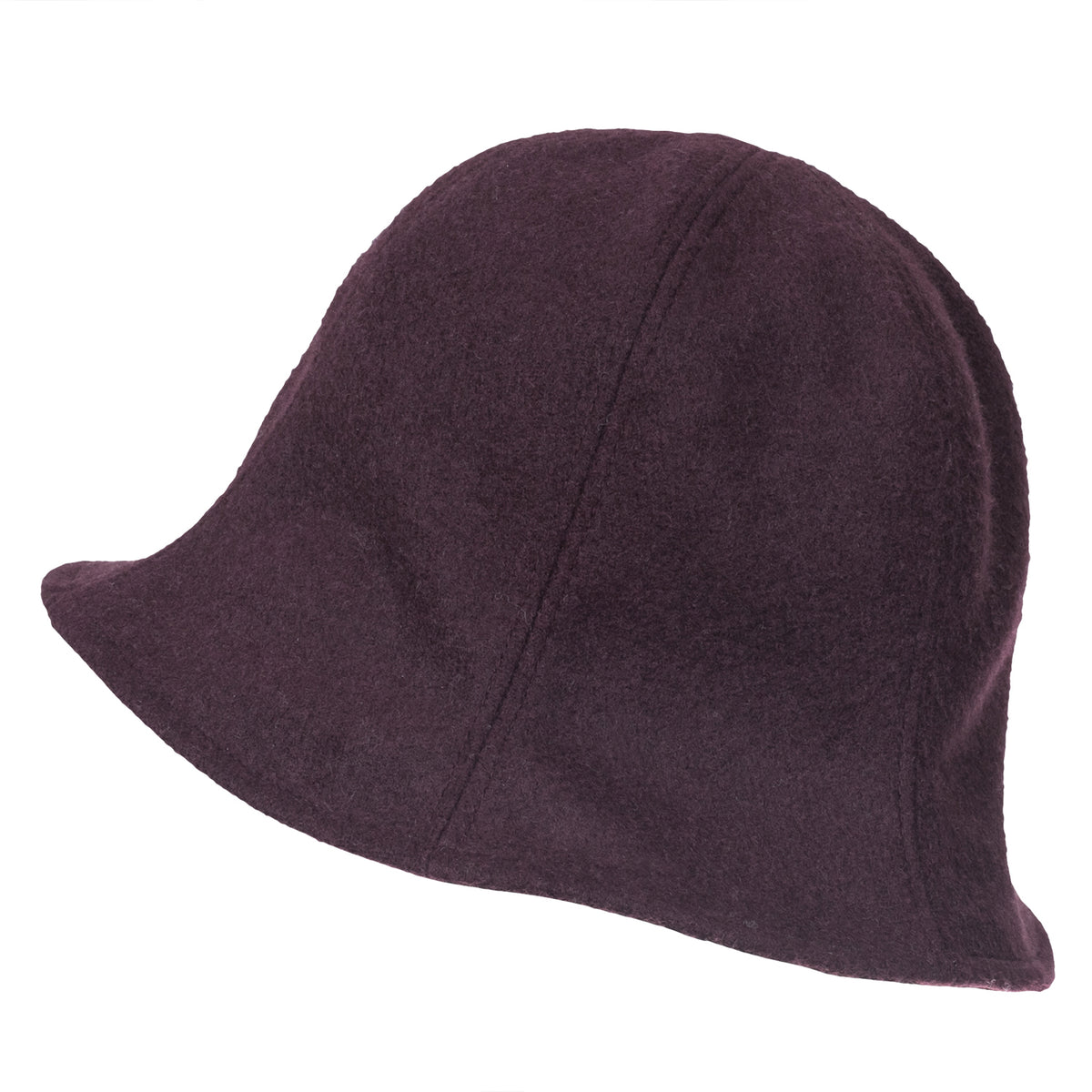 ililily Wool-Blend Solid Color Floppy Round Top Fedora Soft Bucket Hat