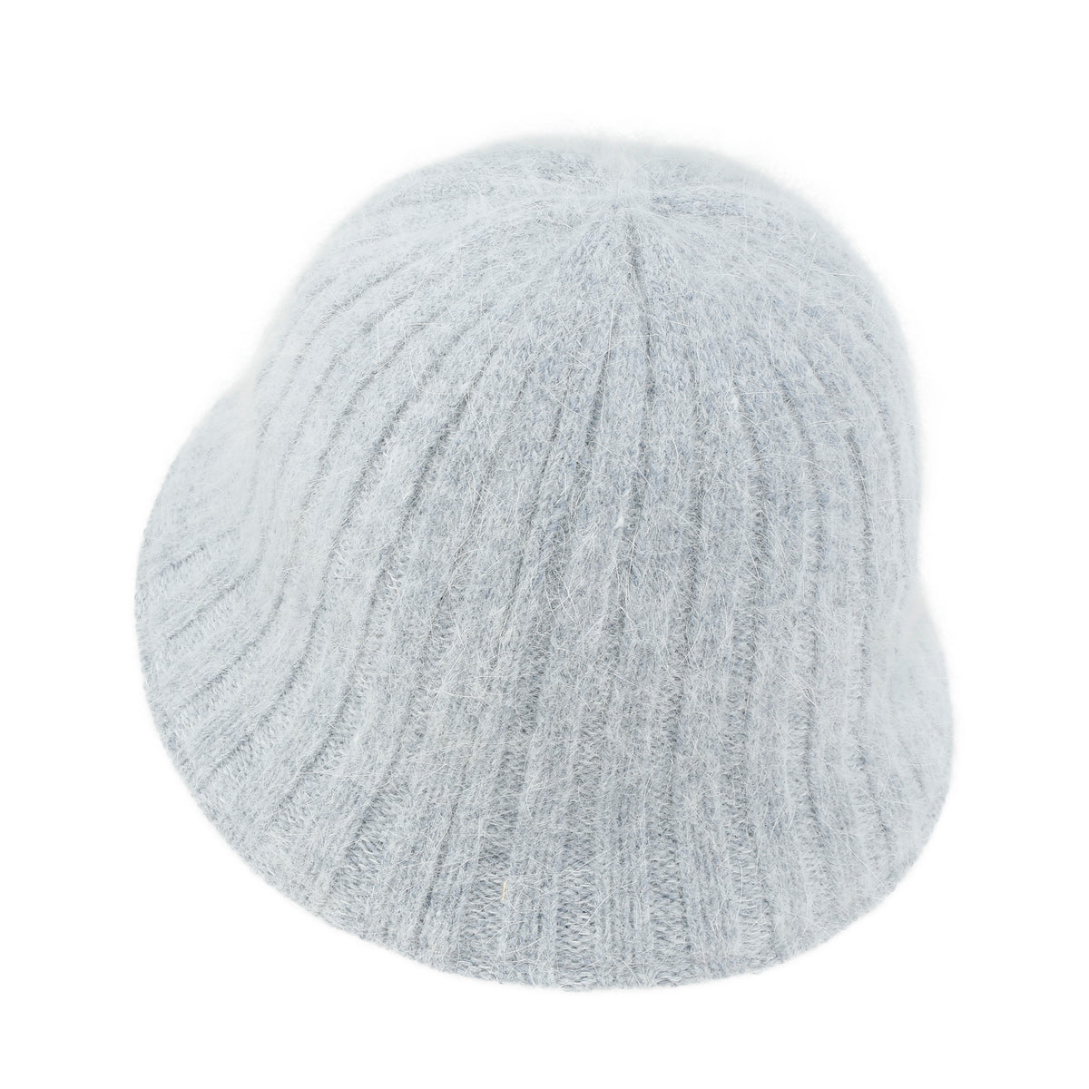 ililily Crochet Knitted Angora Blended Fedora Color Winter Bucket Hat