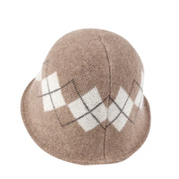 ililily Argyle Pattern Knitted Wool Blended Fedora Crochet Winter Bucket Hat