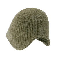 ililily Crochet Asymmetrical Brim Wool Blended Fedora Color Winter Bucket Hat