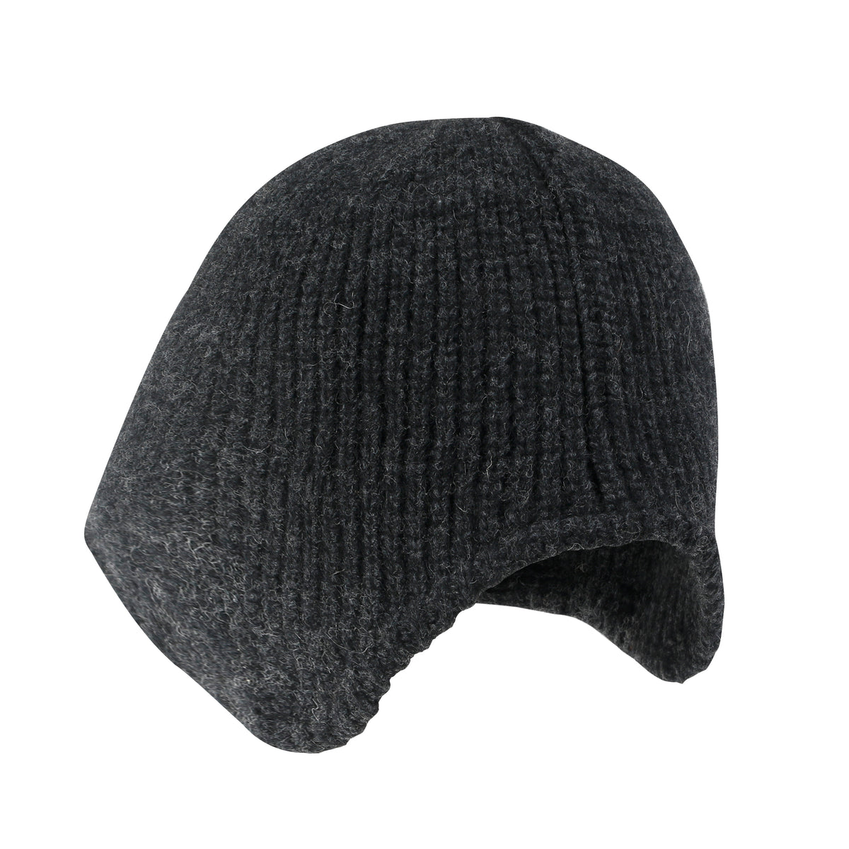 ililily Crochet Asymmetrical Brim Wool Blended Fedora Color Winter Bucket Hat