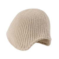 ililily Crochet Asymmetrical Brim Wool Blended Fedora Color Winter Bucket Hat