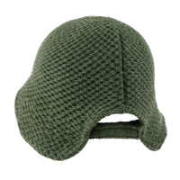 ililily Crochet Asymmetrical Brim Wool Blended Bucket Hook And Loop Winter Hat