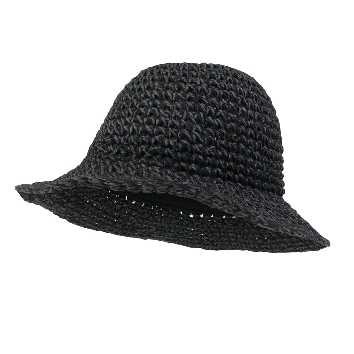 ililily Raffia Straw Feminine Sun Bonnet Hat Classic Crochet Bucket Hat