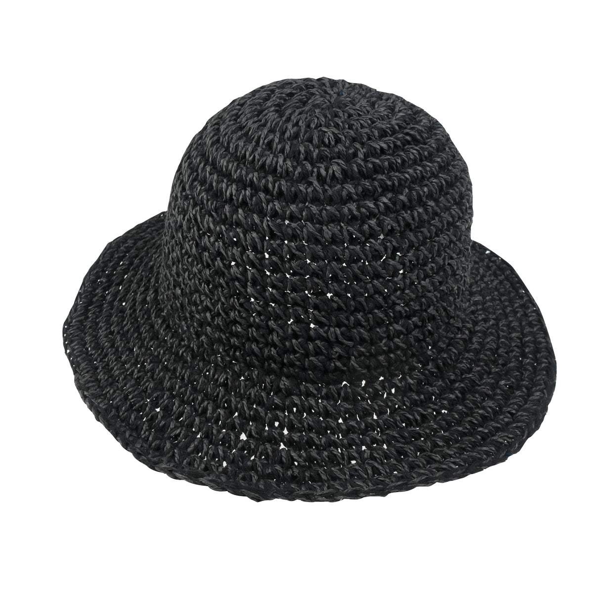ililily Raffia Straw Feminine Sun Bonnet Hat Classic Crochet Bucket Hat
