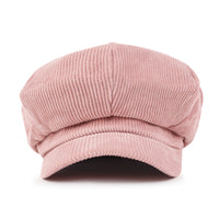 ililily Washed Cotton Newsboy Cabbie Cap Corduroy Duck Bill Flat Hunting Hat