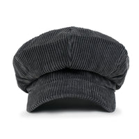 ililily Washed Cotton Newsboy Cabbie Cap Corduroy Duck Bill Flat Hunting Hat