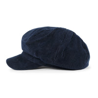 ililily Washed Cotton Newsboy Cabbie Cap Corduroy Duck Bill Flat Hunting Hat
