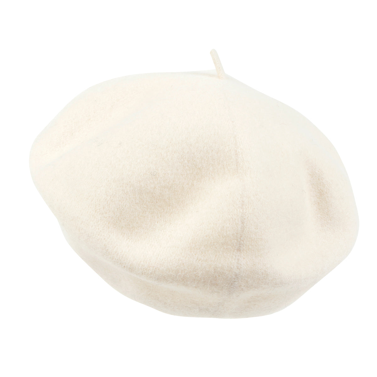 ililily Solid Color Wool Blended French Beret Artist Flat Warm Winter Hat