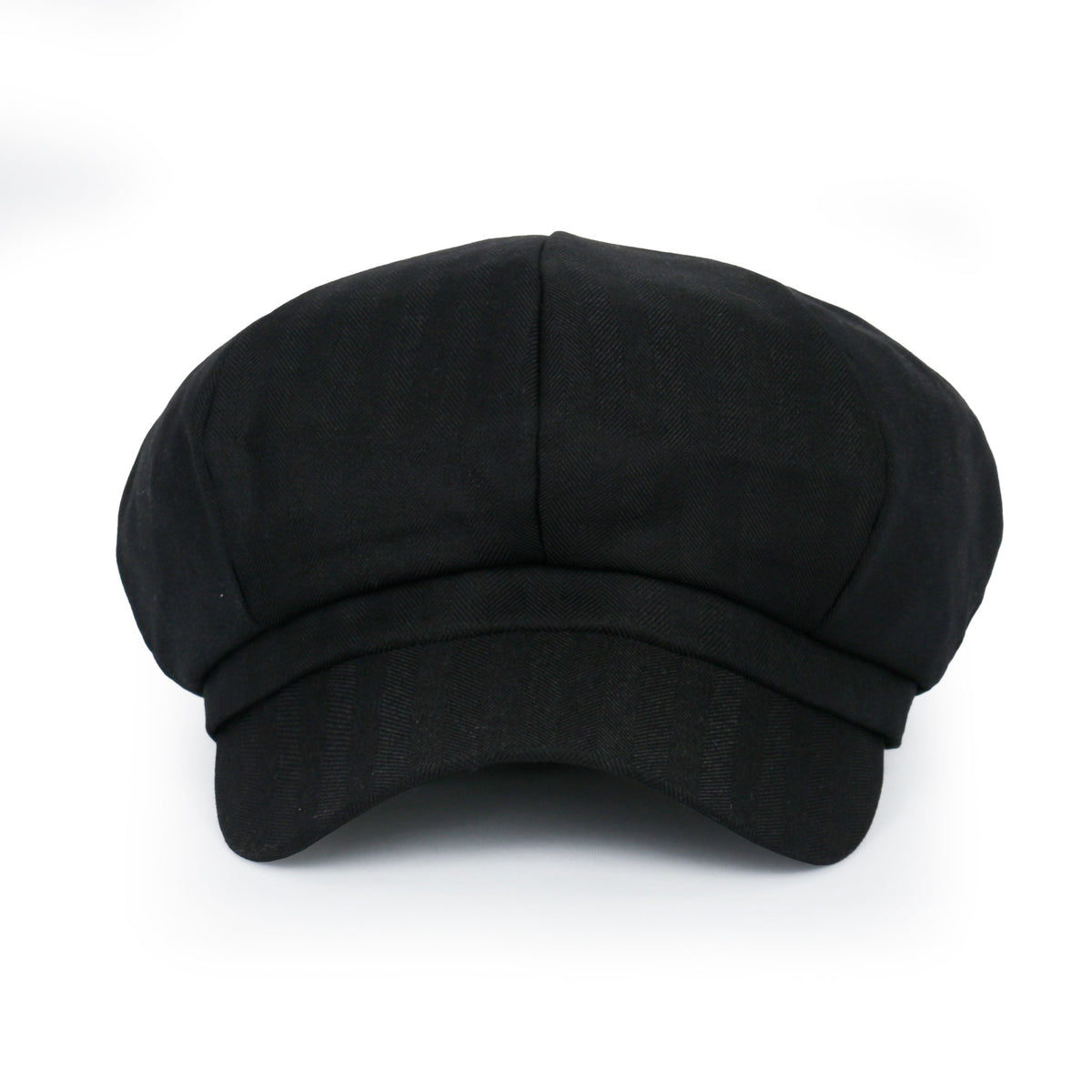 ililily Washed Cotton Newsboy Cabbie Cap Herringbone Duck Bill Flat Hunting Hat